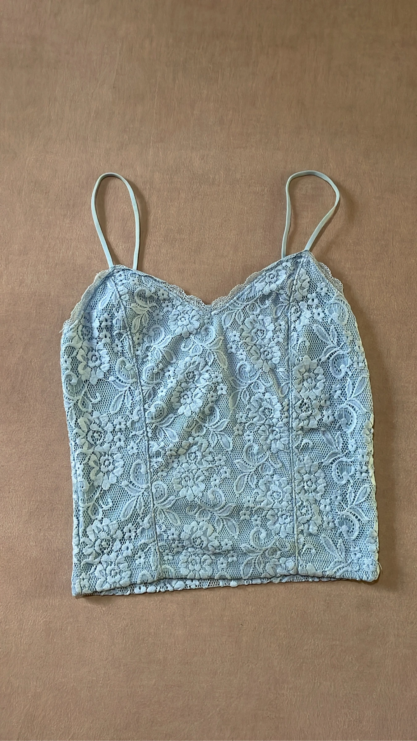 Top à dentelle turquoise 